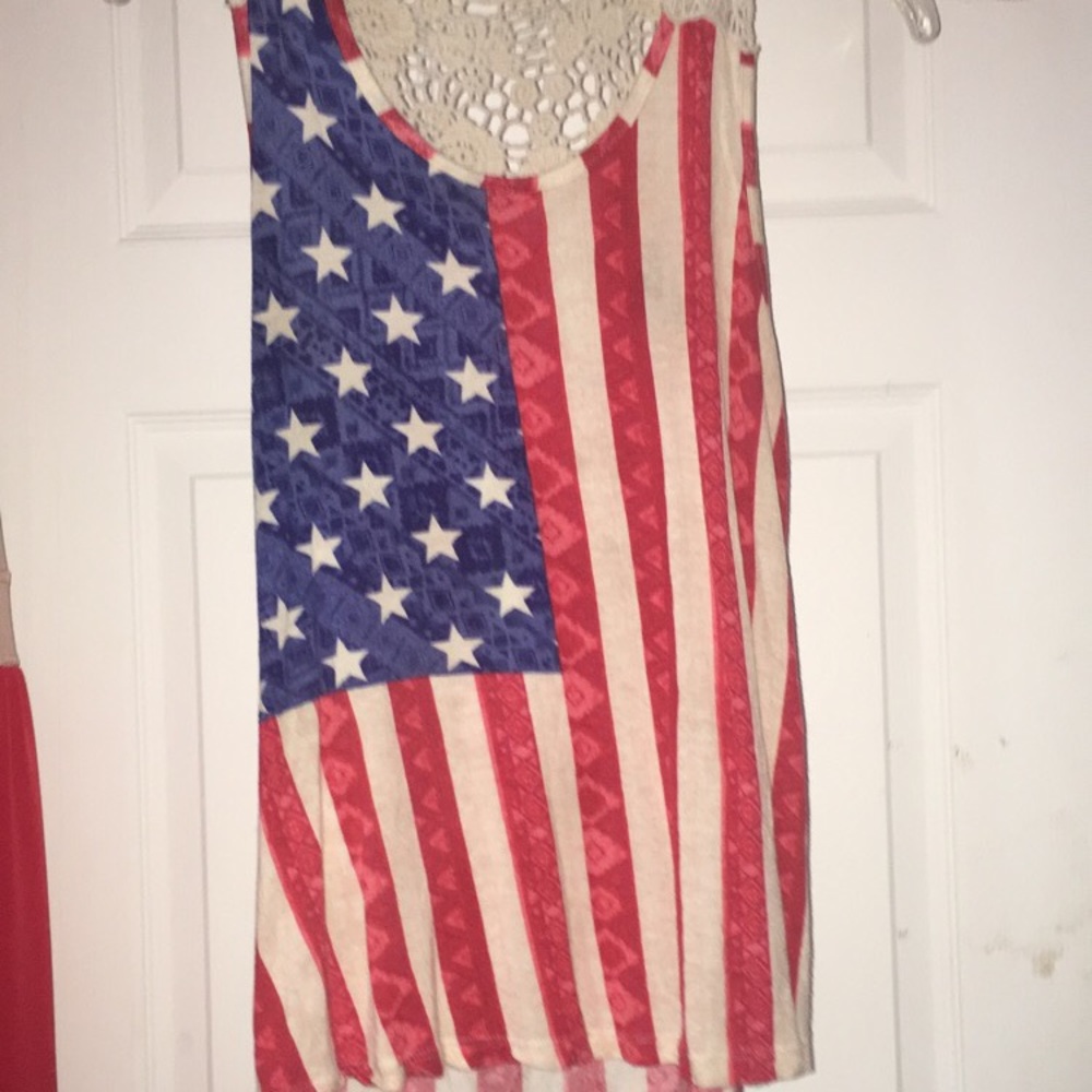 American flag tank top